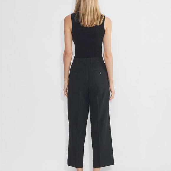 NWT Aritzia Babaton Black Agency Pant Cropped High Rise Straight Wool size 4 - Picture 2 of 16